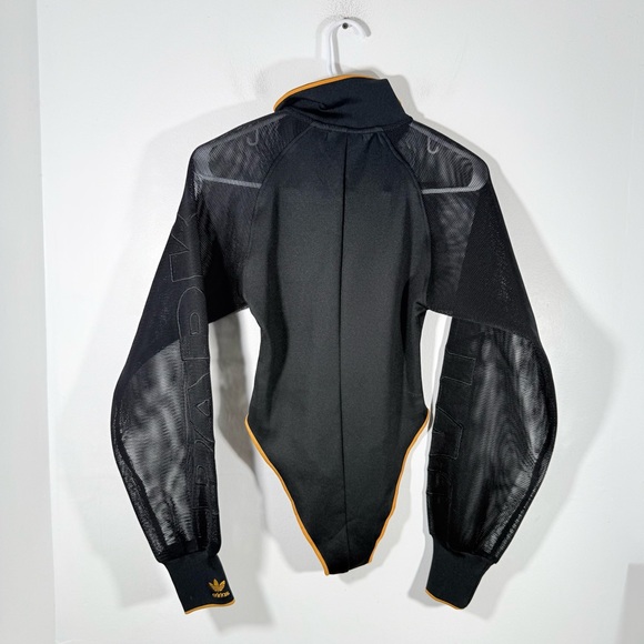 Adidas Ivy Park Beyonce Zip Mesh Long Sleeve Bodysuit Black Gold XS - Picture 13 of 15